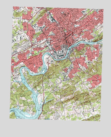 Topographic Map Knoxville Tn Knoxville, Tn Topographic Map - Topoquest