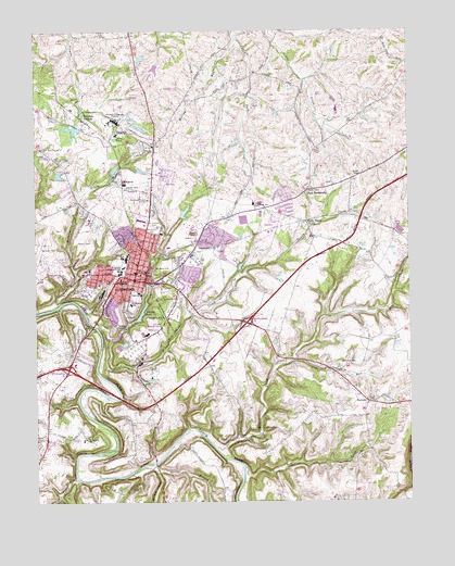 Bardstown, KY USGS Topographic Map
