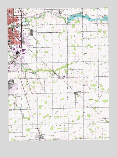 Kokomo East, IN USGS Topographic Map