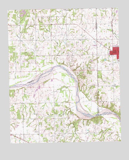 Konawa, OK USGS Topographic Map