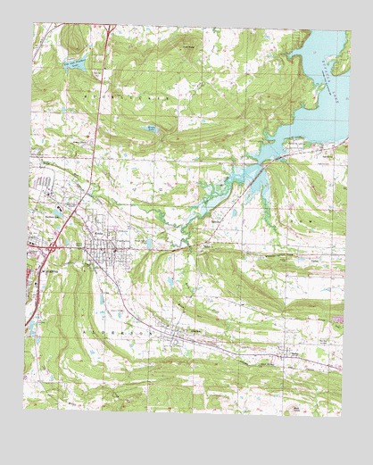 Krebs, OK USGS Topographic Map