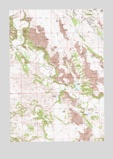 Kruger Lake, WY USGS Topographic Map