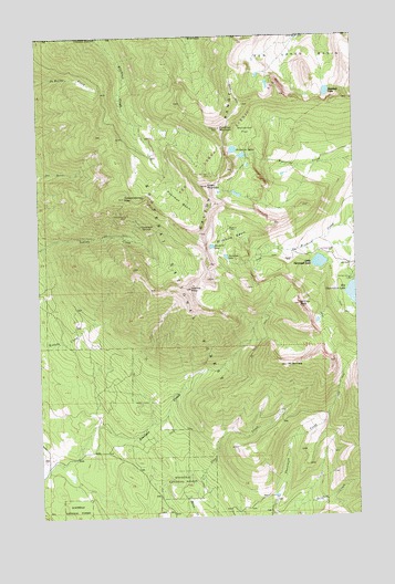 Ksanka Peak, MT USGS Topographic Map