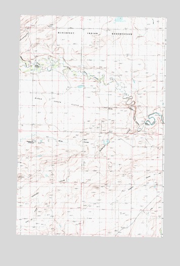 Kuka Crossing, MT USGS Topographic Map