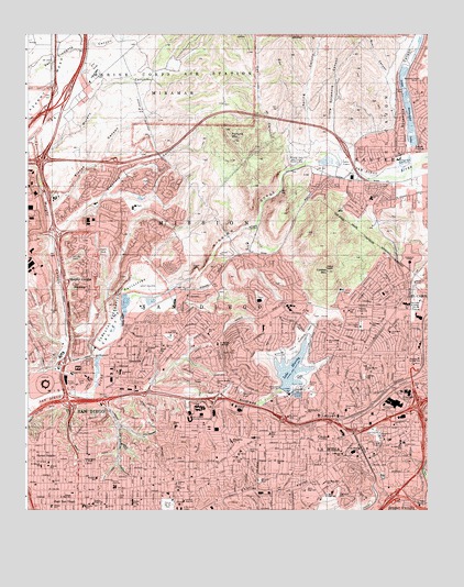 La Mesa, CA USGS Topographic Map