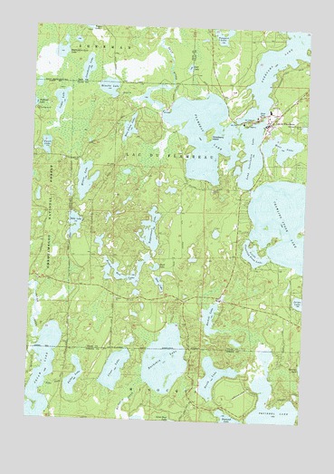 Lac du Flambeau, WI USGS Topographic Map