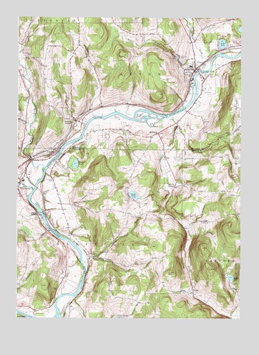 Afton, NY USGS Topographic Map