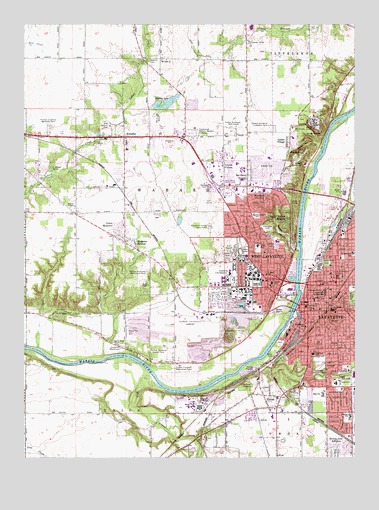 Lafayette West, IN USGS Topographic Map