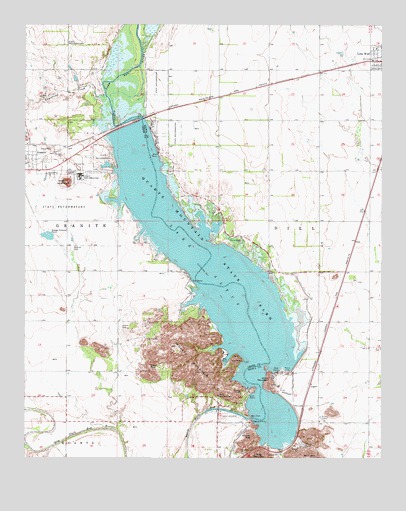 Lake Altus, OK USGS Topographic Map
