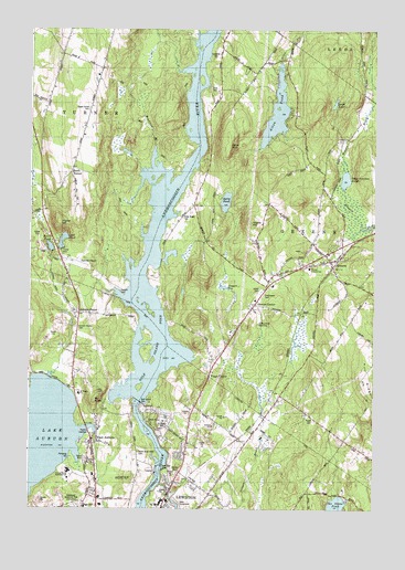 Lake Auburn East, ME USGS Topographic Map