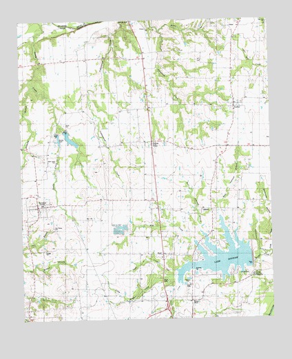 Lake Bonham, TX USGS Topographic Map