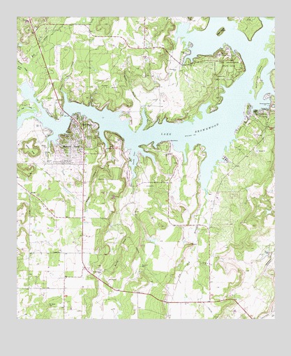 Lake Brownwood, TX USGS Topographic Map