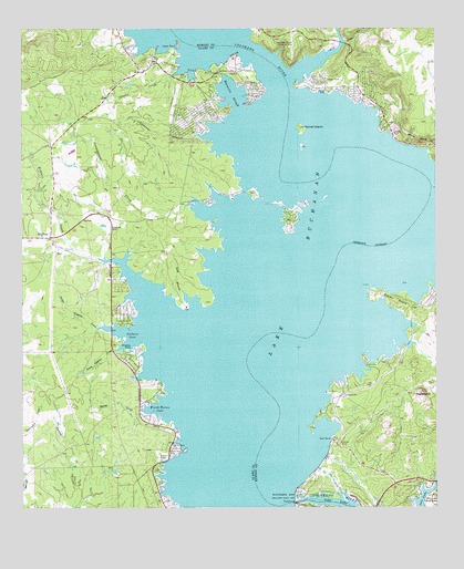 Lake Buchanan, TX USGS Topographic Map