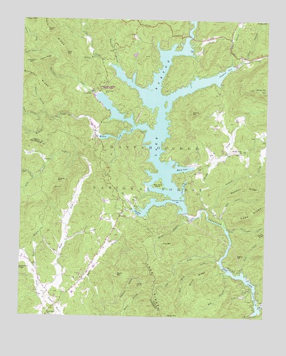 Lake Burton, GA USGS Topographic Map