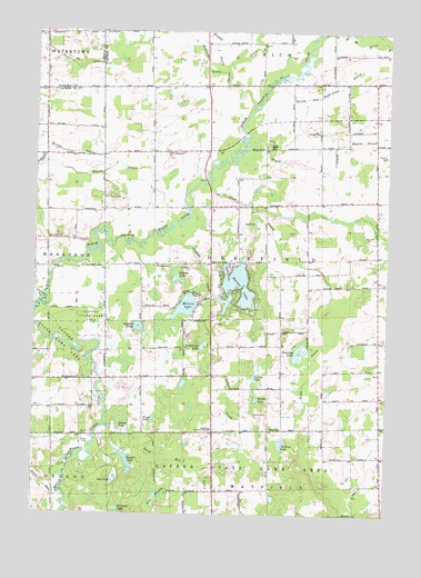 Barnes Lake, MI USGS Topographic Map