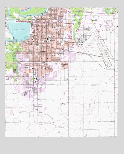 Lake Charles, LA USGS Topographic Map