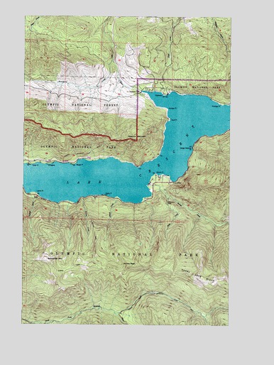 Lake Crescent, WA USGS Topographic Map