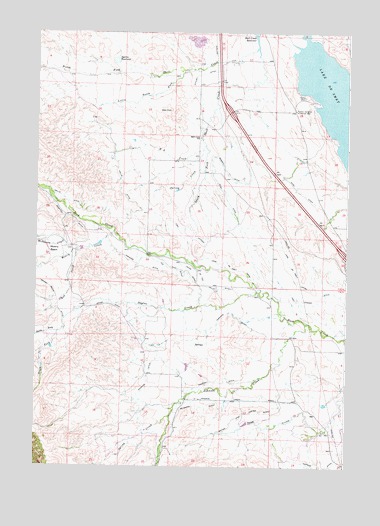 Lake De Smet West, WY USGS Topographic Map