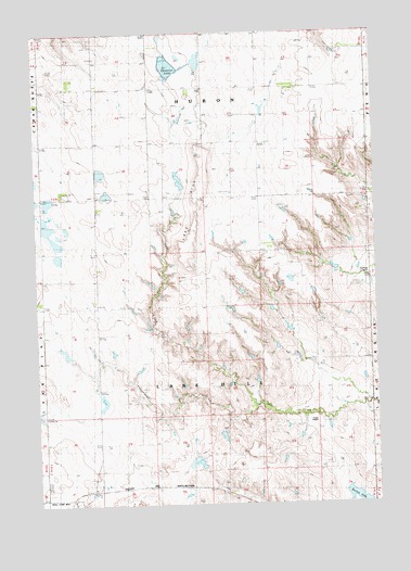 Lake Hill, SD USGS Topographic Map