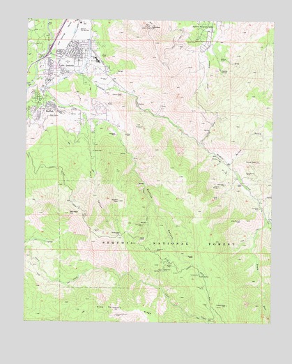 Lake Isabella South, CA USGS Topographic Map