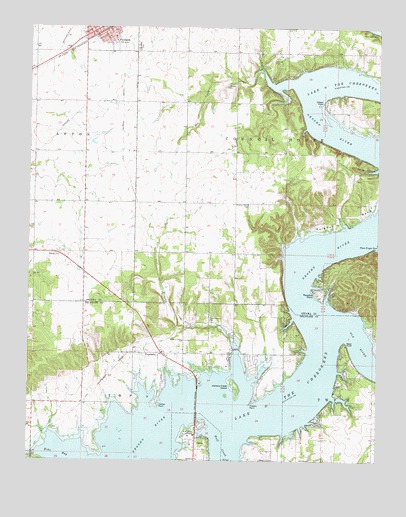Afton NE, OK USGS Topographic Map