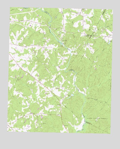 Barnett Shoals, GA USGS Topographic Map