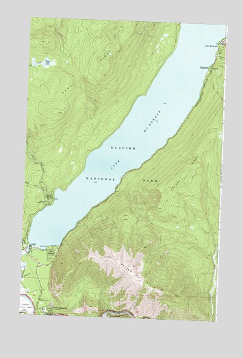 Lake McDonald West, MT USGS Topographic Map