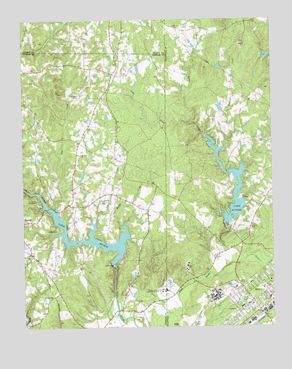 Lake Michie, NC USGS Topographic Map
