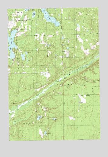 Lake Minnesuing, WI USGS Topographic Map