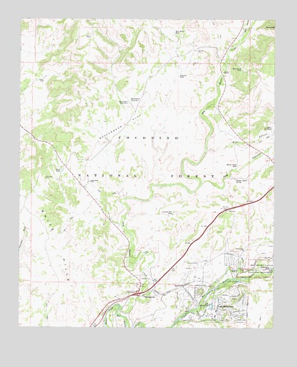 Lake Montezuma, AZ USGS Topographic Map