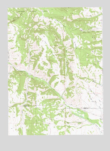 Lake Mountain, WY USGS Topographic Map