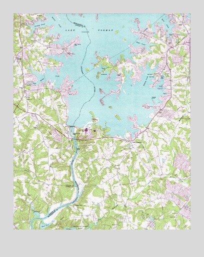 Lake Norman South, NC USGS Topographic Map