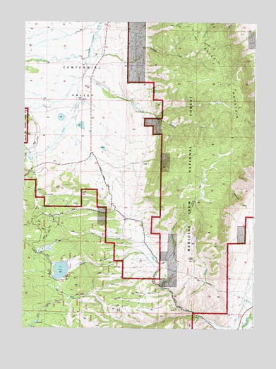 Lake Owen, WY USGS Topographic Map
