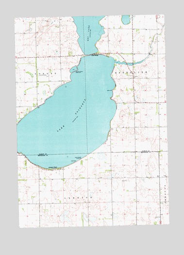 Lake Poinsett, SD USGS Topographic Map
