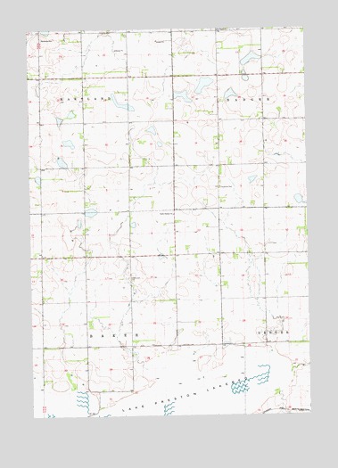 Lake Preston NE, SD USGS Topographic Map