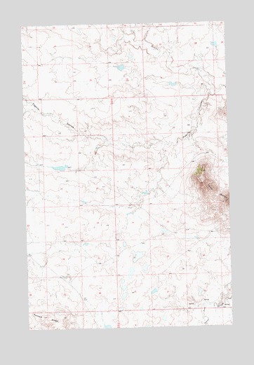 Lake Seventeen NE, MT USGS Topographic Map