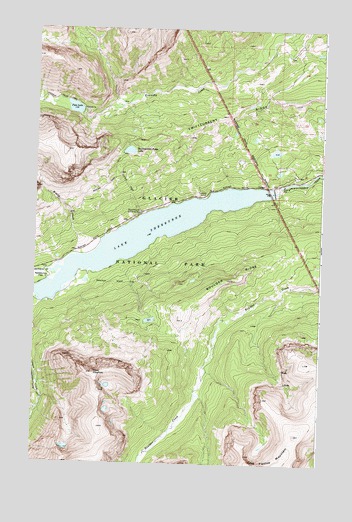 Lake Sherburne, MT USGS Topographic Map