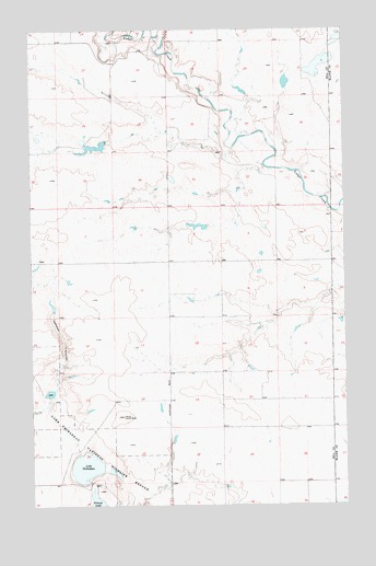 Lake Thibadeau, MT USGS Topographic Map