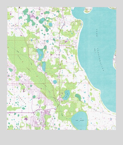 Lake Tohopekaliga, FL USGS Topographic Map