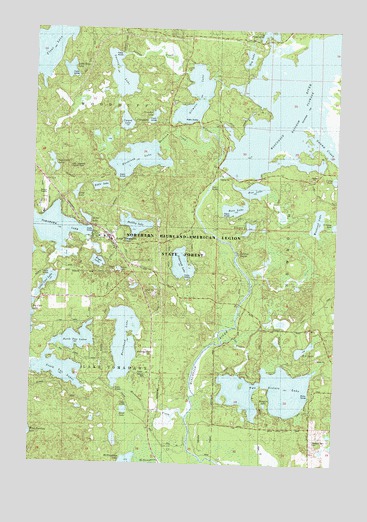 Lake Tomahawk, WI USGS Topographic Map