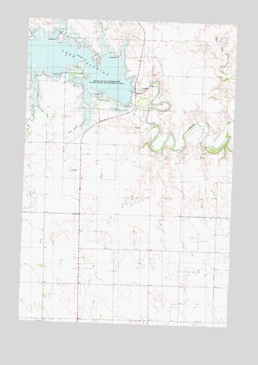 Lake Tschida East, ND USGS Topographic Map