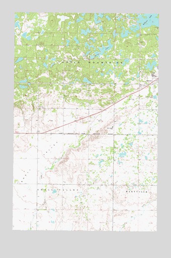 Lake Upsilon SE, ND USGS Topographic Map