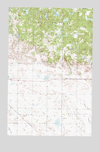 Lake Upsilon SW, ND USGS Topographic Map
