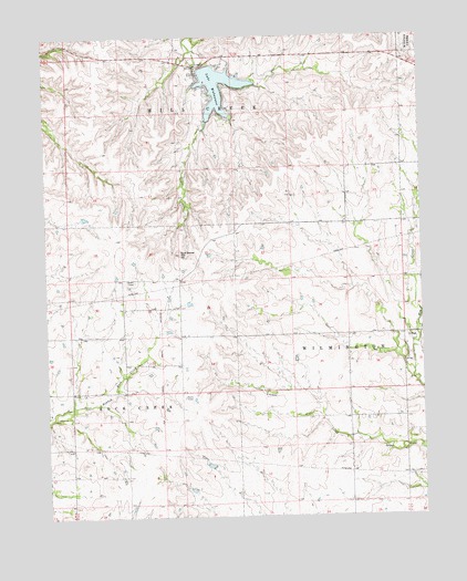 Lake Wabaunsee, KS USGS Topographic Map