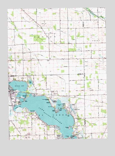 Lake Wawasee, IN USGS Topographic Map