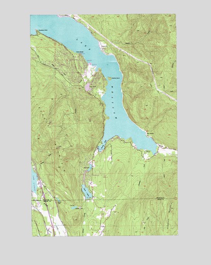 Lake Whatcom, WA USGS Topographic Map