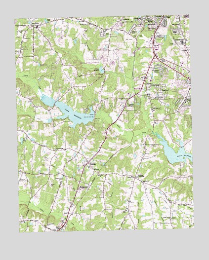 Lake Wheeler, NC USGS Topographic Map