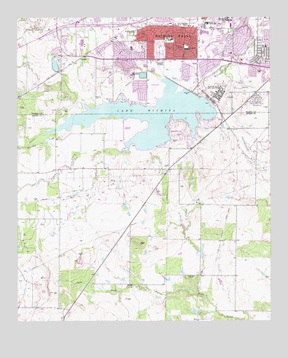 Lake Wichita, TX USGS Topographic Map