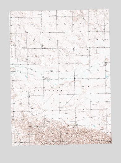 Barrel Springs Creek South, NE USGS Topographic Map