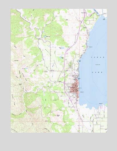 Lakeport, CA USGS Topographic Map